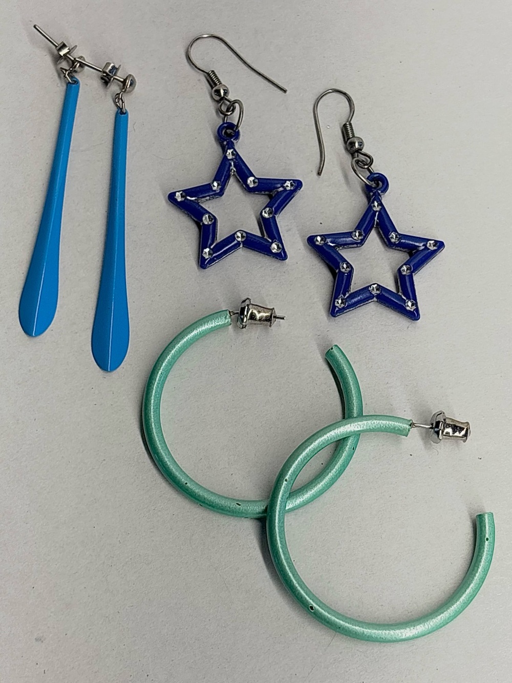 Retro funky earrings - costume jewelry